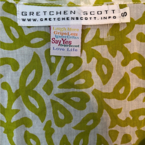 Gretchen Scott Designs Lime Green Patterned Midi Dress - Picture 3 of 4